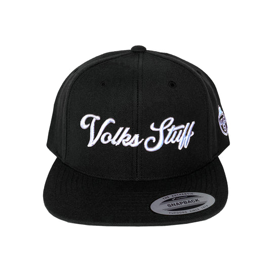 Volks Stuff Black Script SnapBack Hat