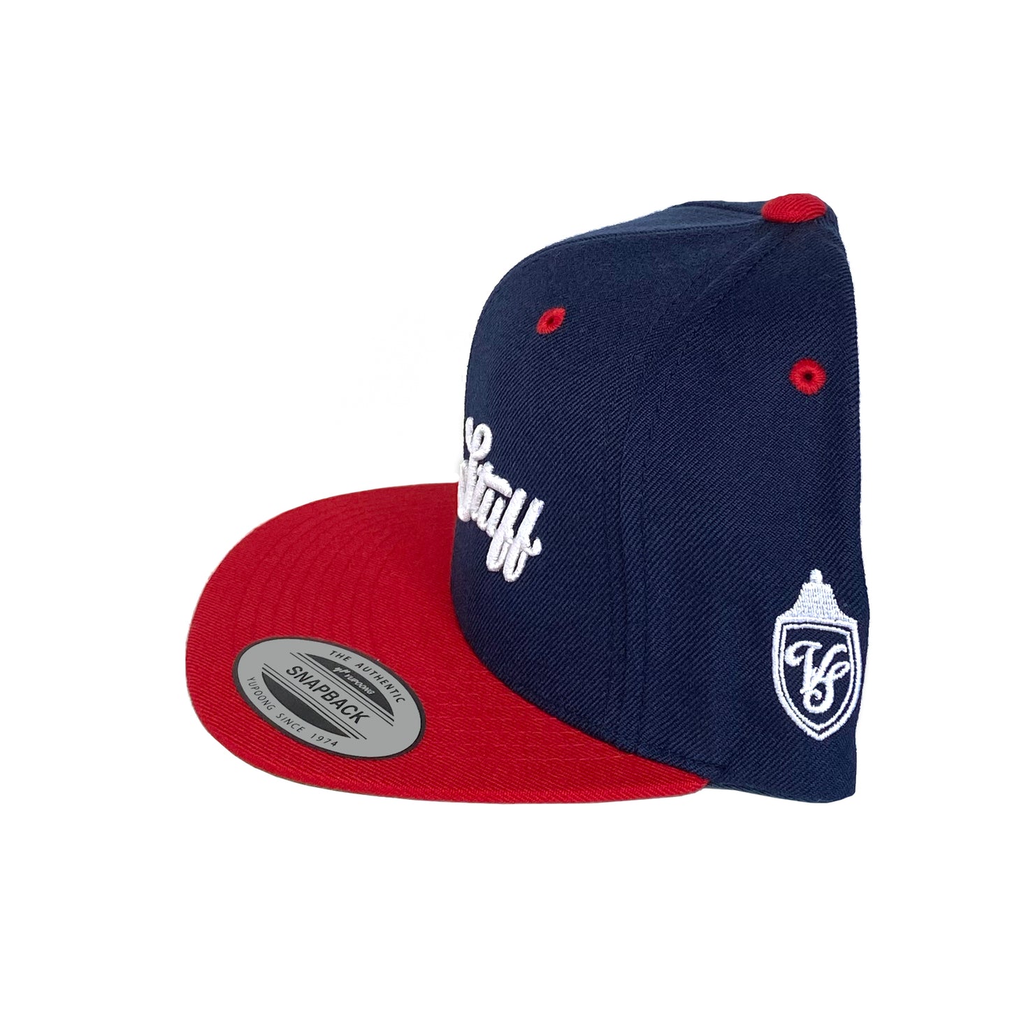 Volks Stuff Blue & Red Script SnapBack Hat