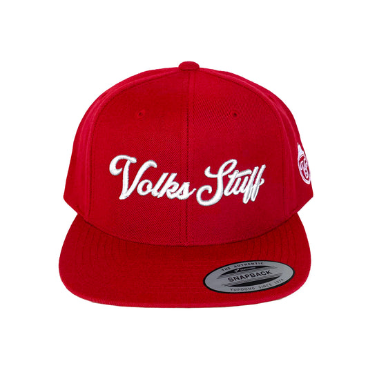Volks Stuff Red Script SnapBack Hat