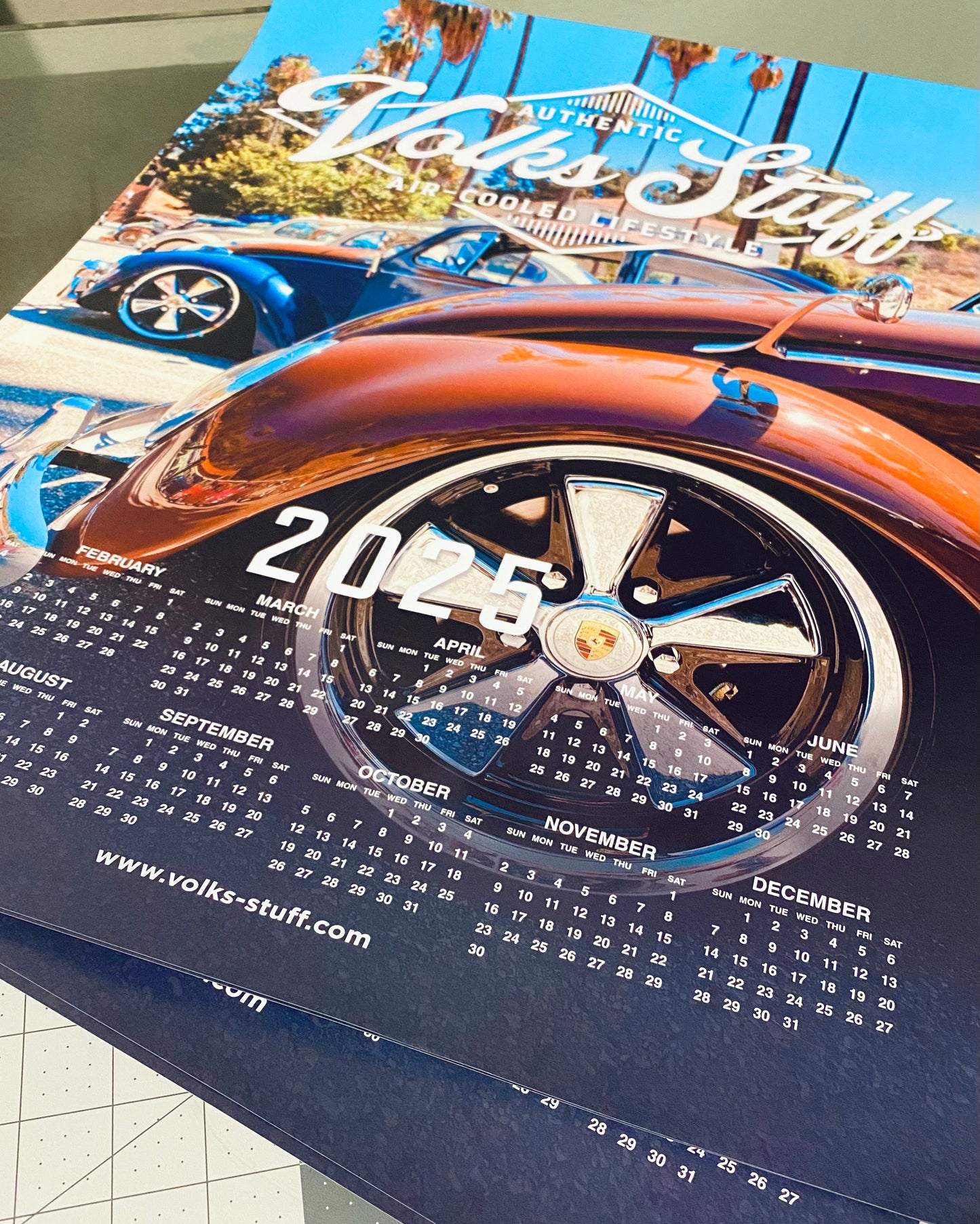 2025 Calendar Poster, Classic Air-cooled VW