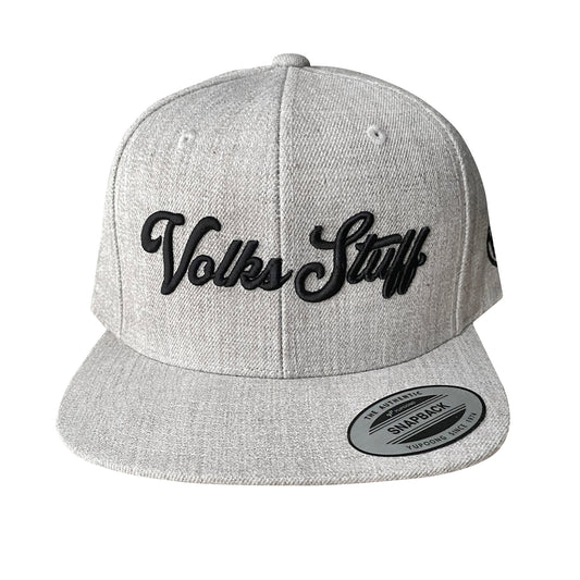 Volks Stuff Medium Grey Script SnapBack Hat